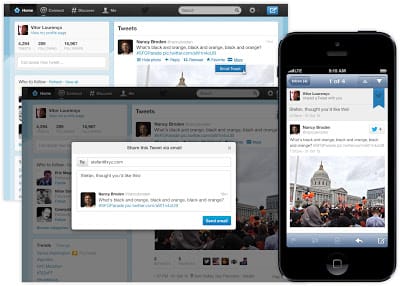 Twitter Adds Option to Share Tweets via Email