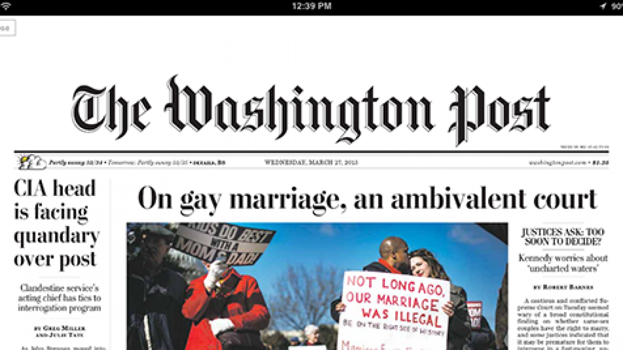 Washington Post App: Tablet Newspaper Experience Done Right