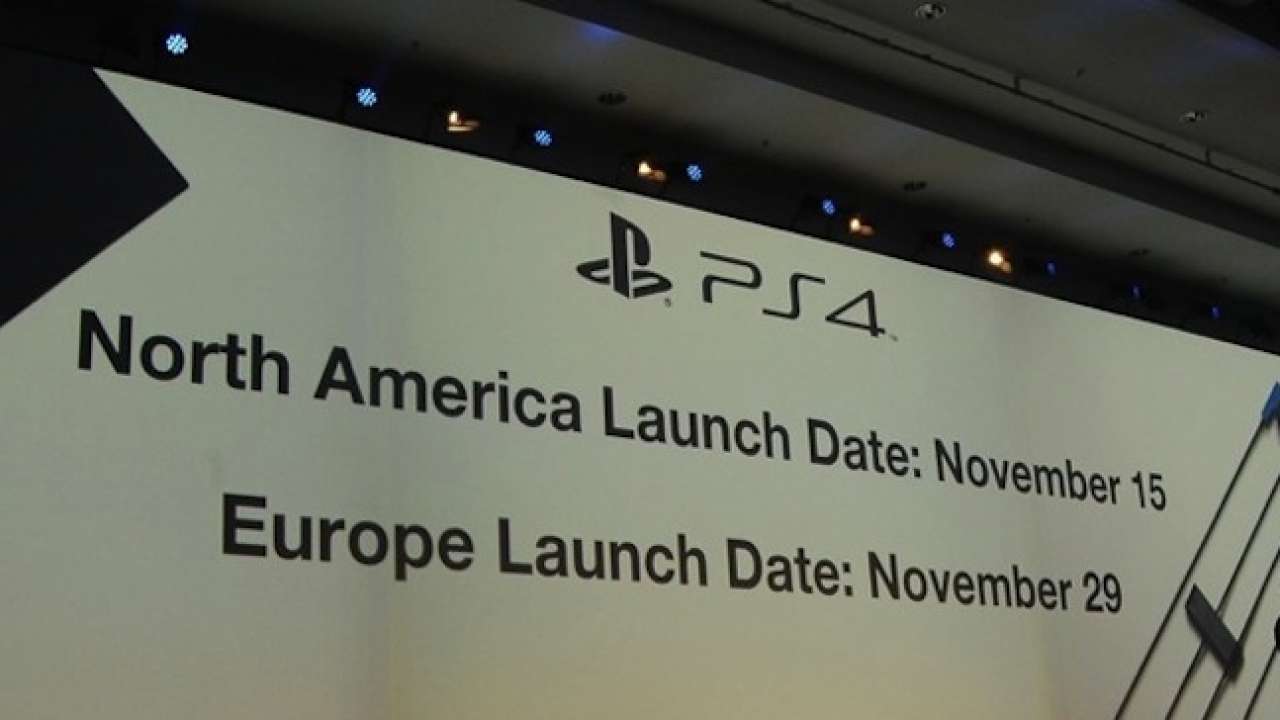 PlayStation 4 Will Arrive on November 15 In The U.S. for $399, November 29 in Europe and Latin America
