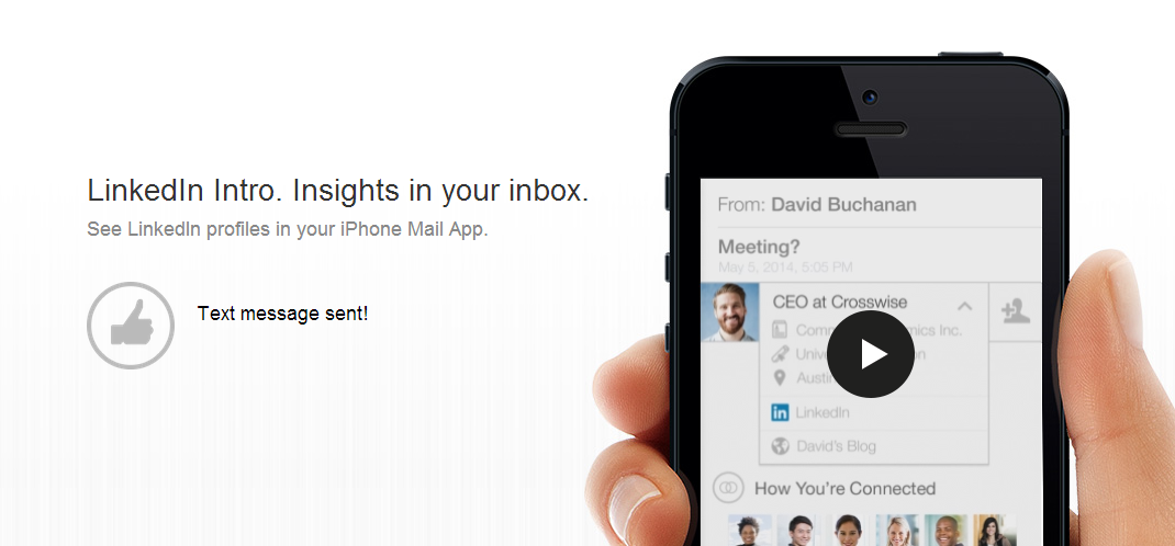 LinkedIn Intro Adds People's Employment Info to Your Inbox