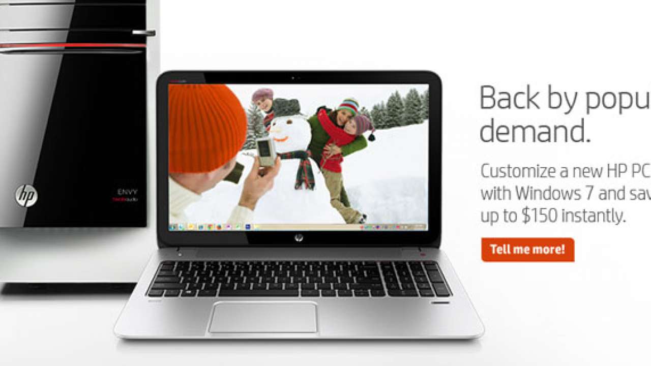 HP is Pushing Windows 7. An Example of Windows H8?