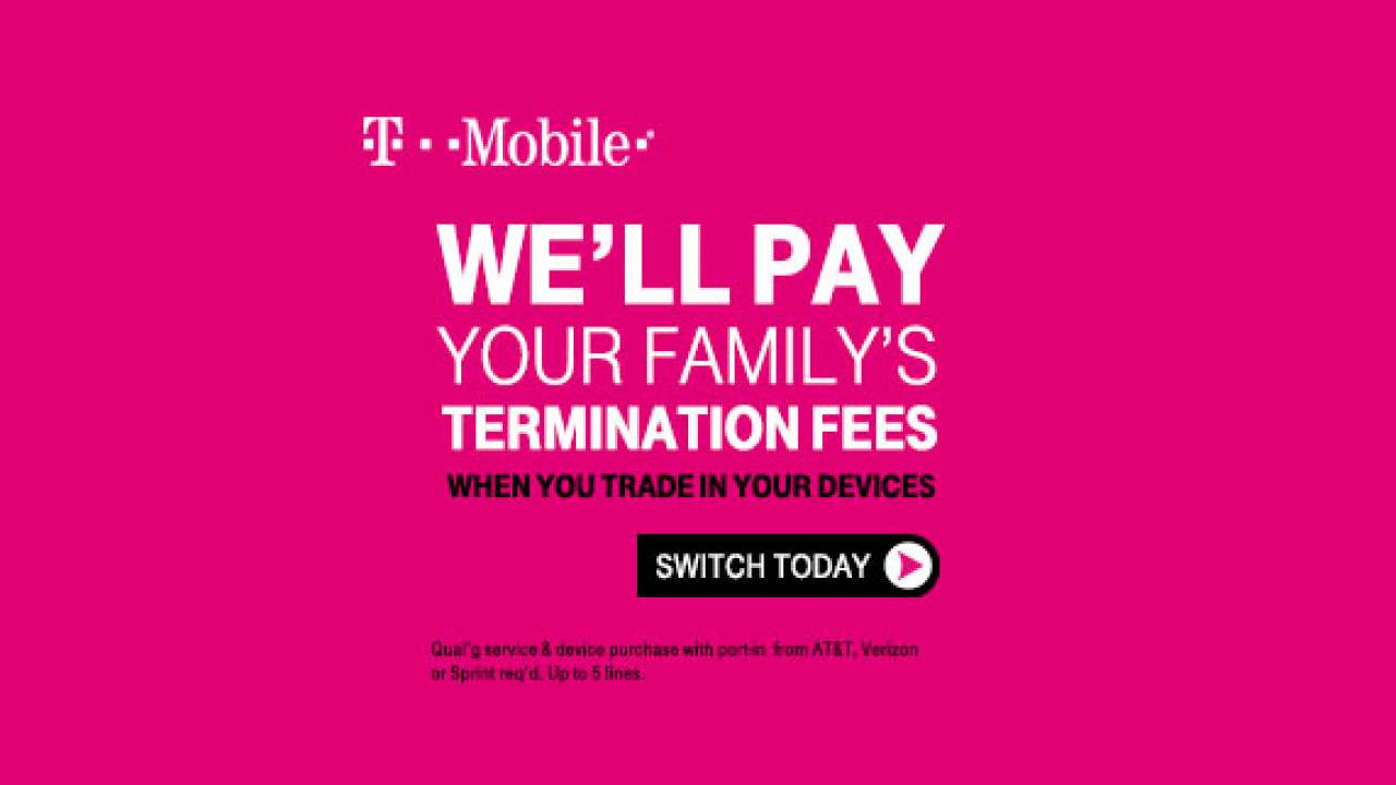 T-Mobile Covering Cancellation Fees Up to $350 for New Customers