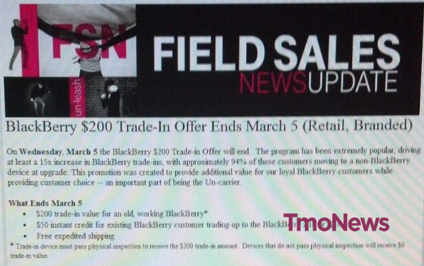 Nearly All T-Mobile BlackBerry Trade-Ins Have Switched to a Competing Platform