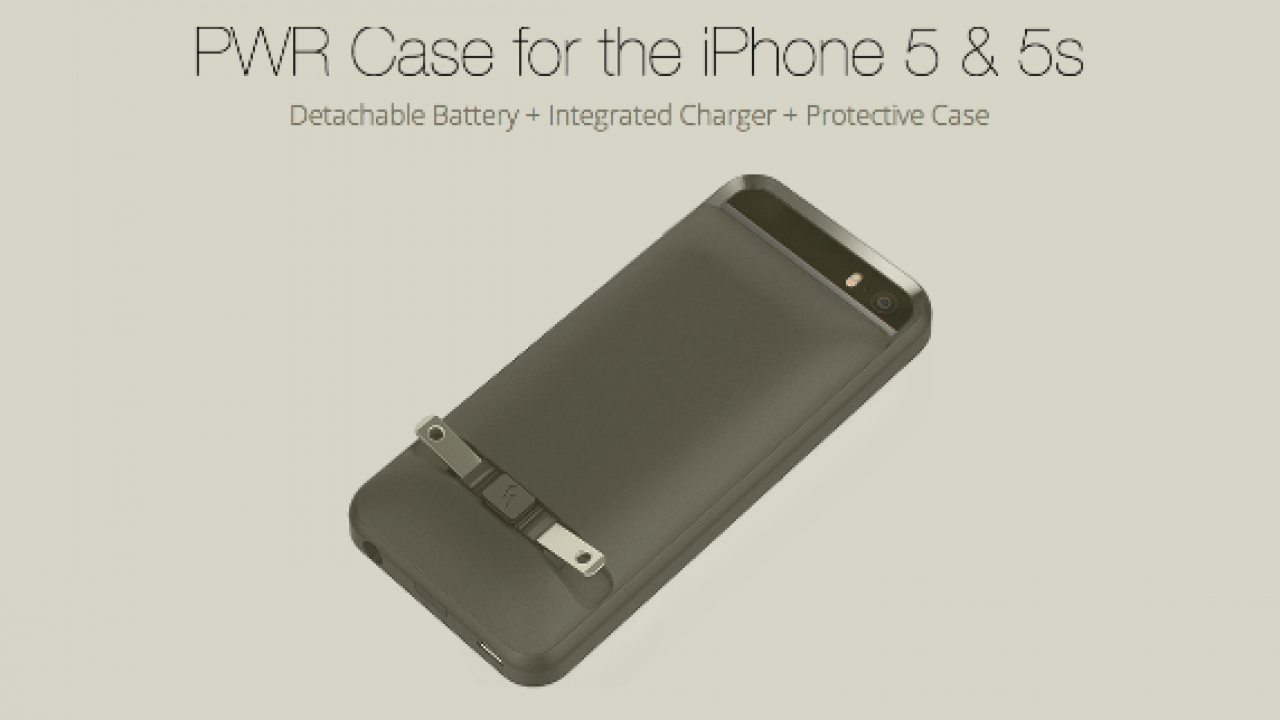 Prong PWR Case for iPhone 5 and 5s Combines Case, Battery Pack and Charger