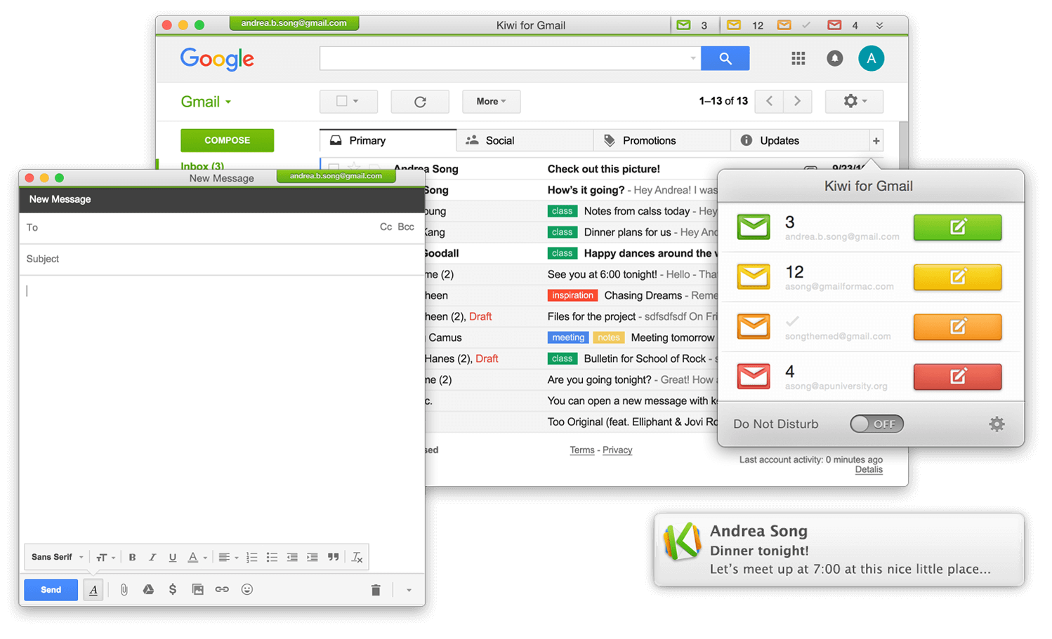 Kiwi for Gmail is the best implementation of Gmail on the desktop