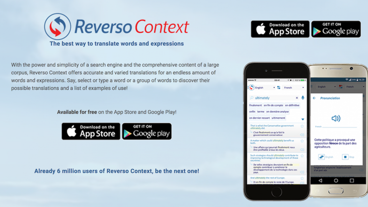 Reverso Context is an app that makes sense of sayings you thought your parents made up