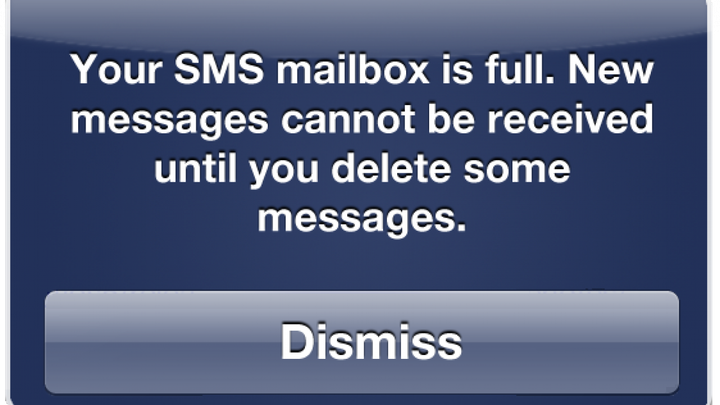 How To Fix: iPhone "Your SMS mailbox is full." Message