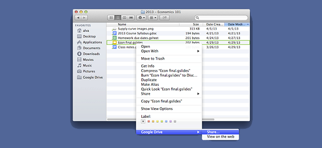 Share instantly from Google Drive folders on Mac and PC