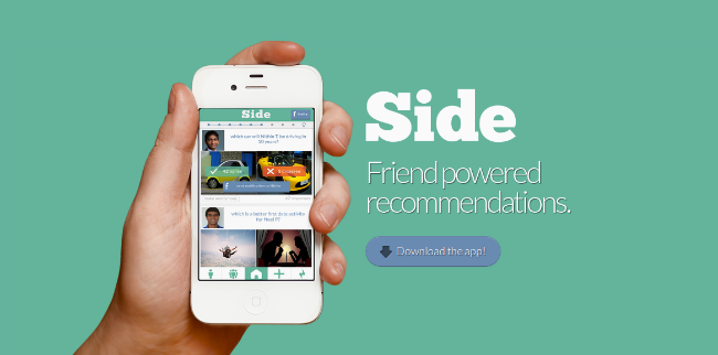 Side asks your friends about you to give you better recommendations