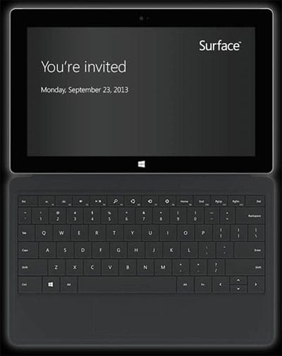 Microsoft Schedules Surface 2 Unveiling for Sept. 23