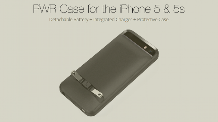 Prong PWR Case for iPhone 5 and 5s Combines Case, Battery Pack and Charger