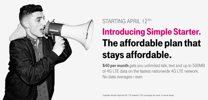 T-Mobile Announces $40 Simple Starter Plan, More Changes Incoming