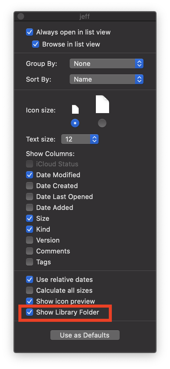 How to unhide and show the Library folder in macOS