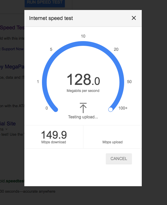 google speed test travel