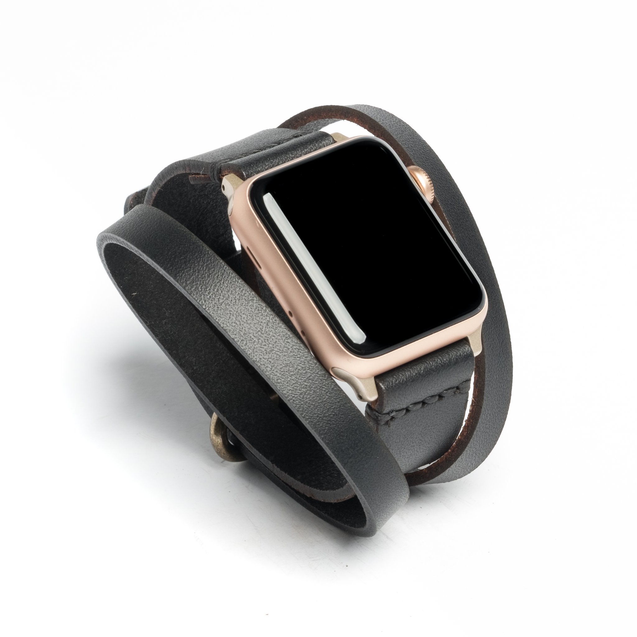 Punk Style Leather Apple Watch Band Women Cool –