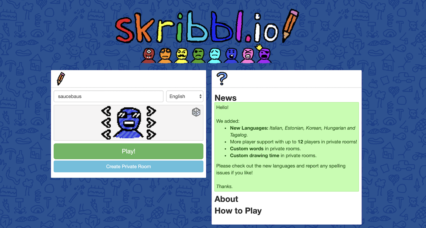 Skribbl.io website